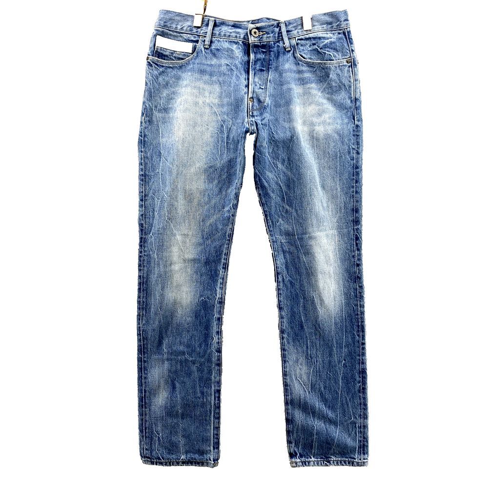G Star Raw Blades Jean Men 34x31* Acid Wash Taper Belted Skater Rocker Biker Y2k